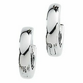 14K White 9.5 mm Hinged Earrings